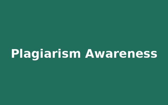 Awareness Programme on Plagiarism & Academic Integrity