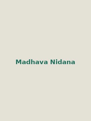 Cover of Madhava Nidana (Roga Vinischaya)
