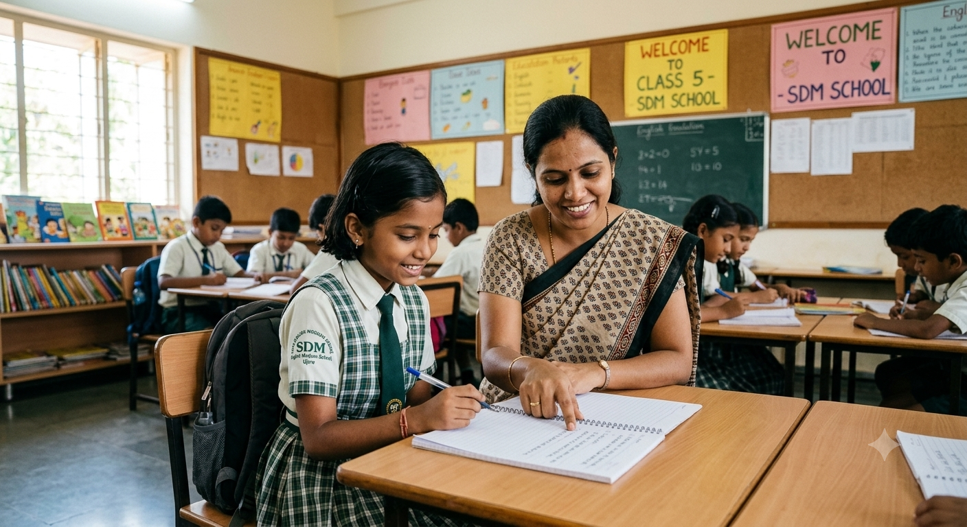 Letterz School students with teacher