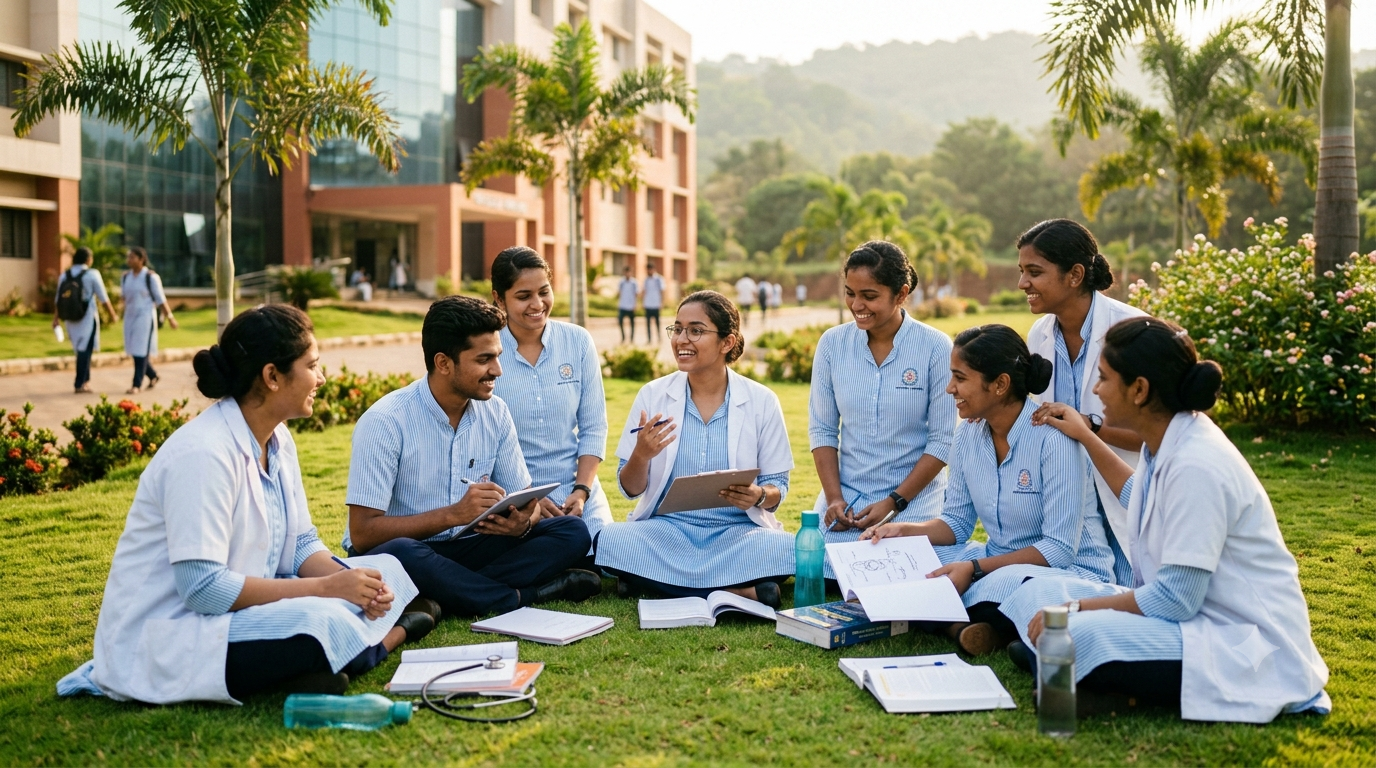 Students engaging in campus activities